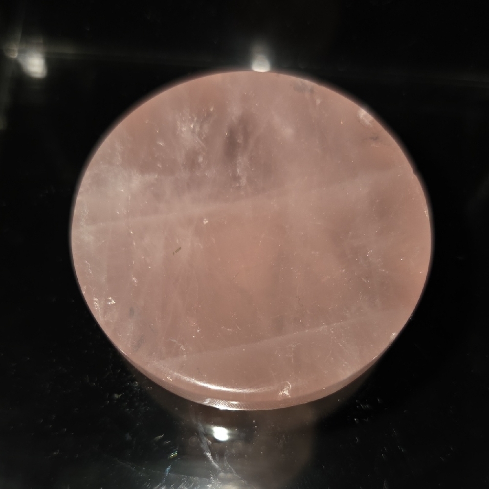Natural Rose Quartz Polished Sphere Stand Small Crystal Bowl